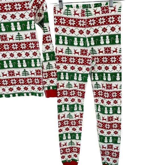 Hanna Andersson Fair Isle Holiday Pajama Set Unisex Kids 160 / 14 - Picture 6 of 10